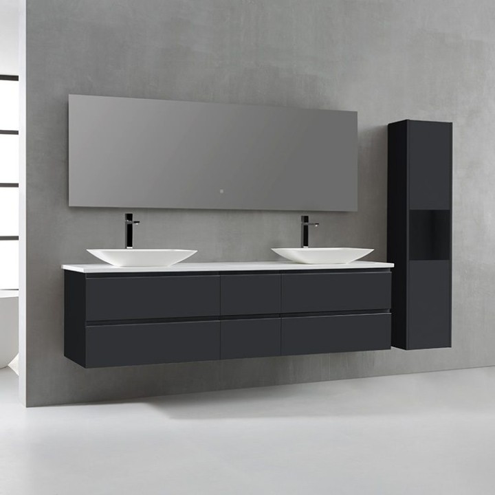 Koupelnový nábytek – set StoneArt Monte Carlo MC-2000pro-1 tmavě šedý 200×52
