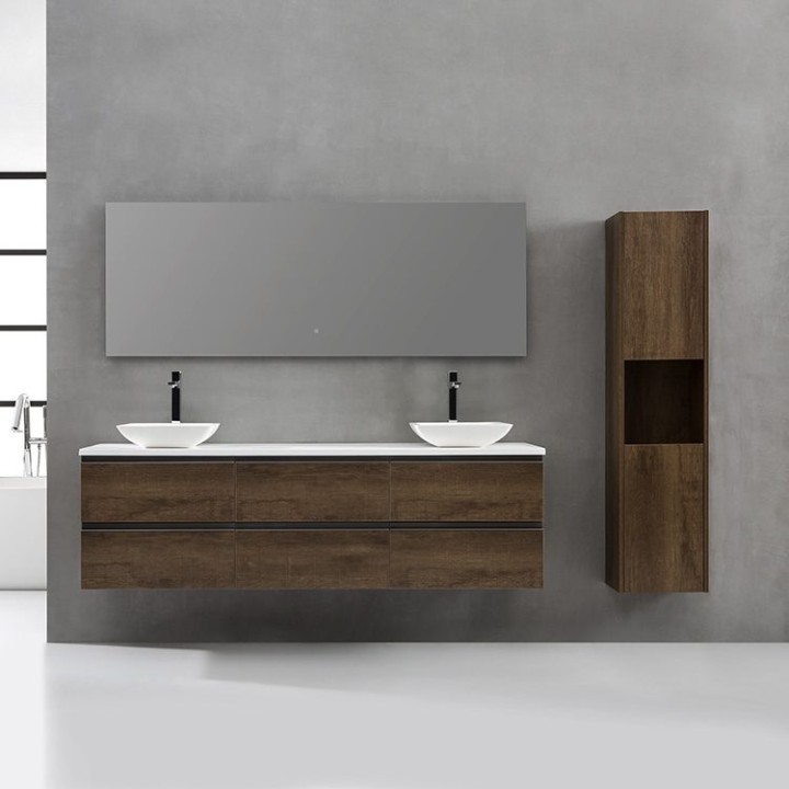 Koupelnový nábytek – set StoneArt Monte Carlo MC-1800pro-2 tmavě šedý 180×52