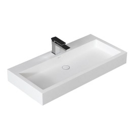 Umyvadlo StoneArt LP4510 z minerálního kamene bílé 100×48 lesklé