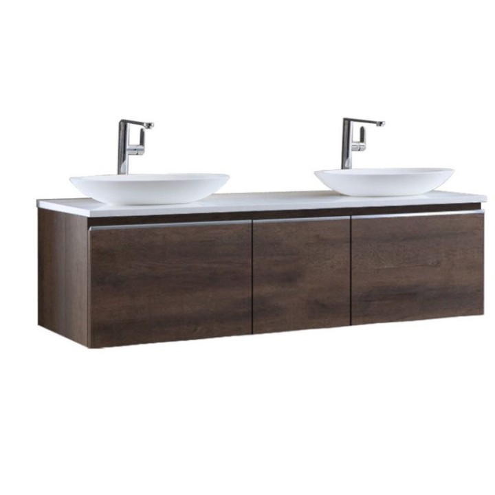 Koupelnová skříňka StoneArt Milano ME-1600pro-3 dubová tmavá 160×45