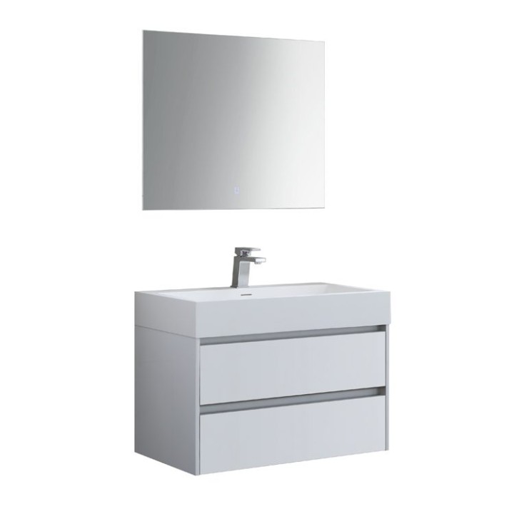 Koupelnový nábytek – set StoneArt Mailand ML-0800 bílý matný 80×48