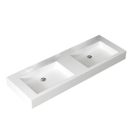 Umyvadlo StoneArt LP4514-0 z minerálního kamene bílé 140×48 matné