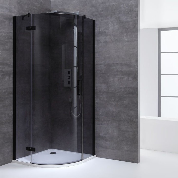 Sprchový kout EAGO AWT LBR0906-B černý 90×90 levé provedení