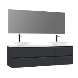 Koupelnový nábytek – set StoneArt Monte Carlo MC-1800pro-3 tmavě šedý 180×52