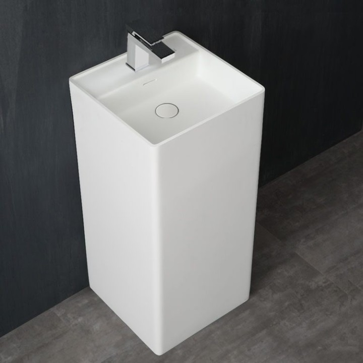 Volně stojící umyvadlo StoneArt LZ512 bílé 40×40 lesklé