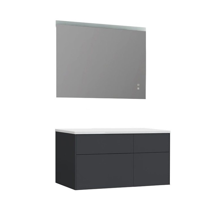 Koupelnový nábytek – set StoneArt Venice VE-1010pro tmavě šedý 100×52 levé provedení