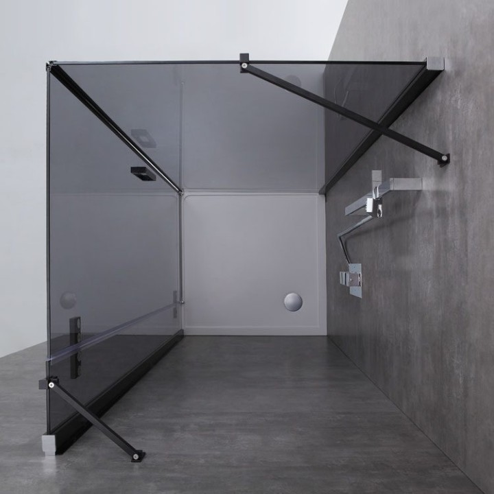 Sprchový kout EAGO AWT LBS0905-B černý 90×90 pravé provedení