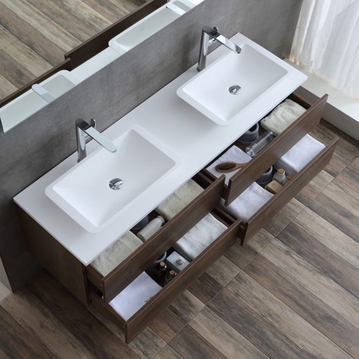 Koupelnová skříňka StoneArt Brugge BU-1601pro-1 dubová tmavá 160×50