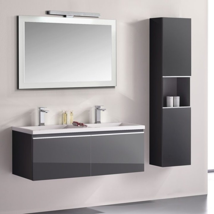 Koupelnový nábytek – set StoneArt Milano ME-1200 tmavě šedý 120×45