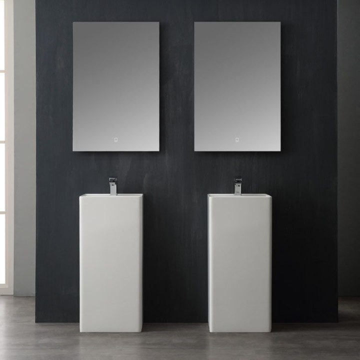 Volně stojící umyvadlo StoneArt LZ512 bílé 40×40 matné
