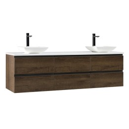 Koupelnová skříňka StoneArt Monte Carlo MC-1800pro-2 dubová tmavá 180×52