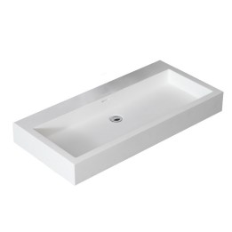 Umyvadlo StoneArt LP4510-0 z minerálního kamene bílé 100×48 lesklé