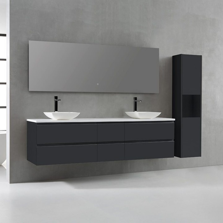 Koupelnový nábytek – set StoneArt Monte Carlo MC-2000pro-2 tmavě šedý 200×52