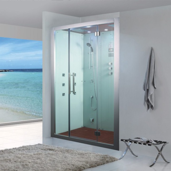 Parní sprchový box EAGO AWT DZ972F8 bílý 150×95
