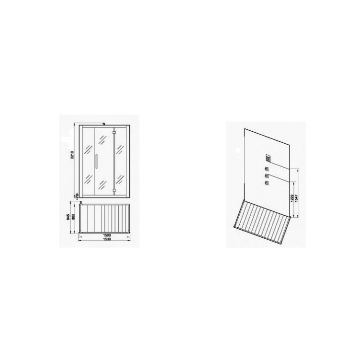 Parní sprchový box EAGO AWT DZ972F8 bílý 150×95