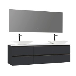 Koupelnový nábytek – set StoneArt Monte Carlo MC-1800pro-1 tmavě šedý 180×52