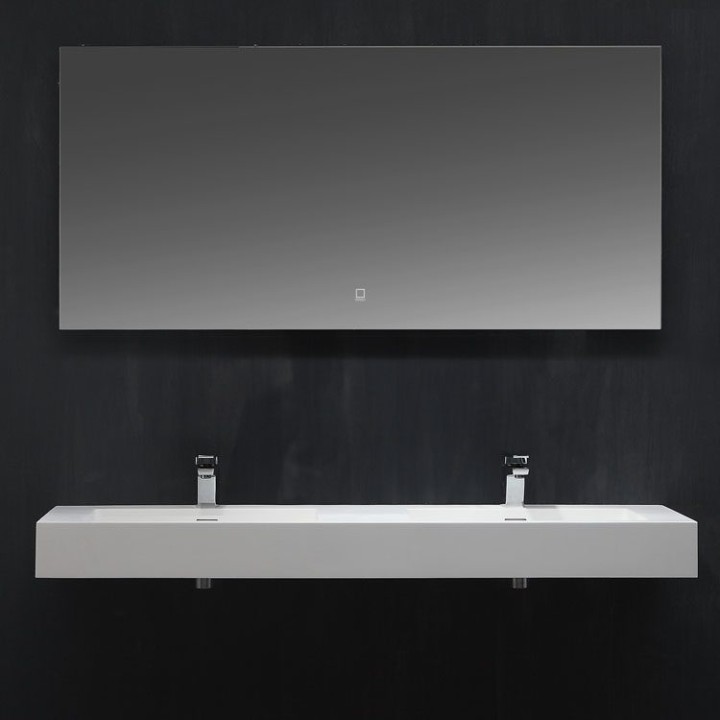 Umyvadlo StoneArt LP4514 z minerálního kamene bílé 140×48 lesklé