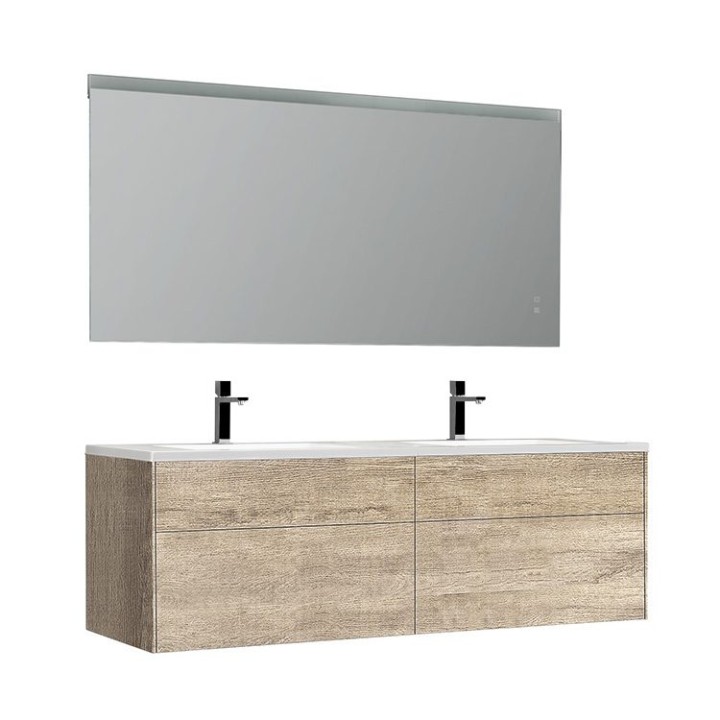 Koupelnový nábytek – set StoneArt Venice VE-1600-II dubový světlý 160×52