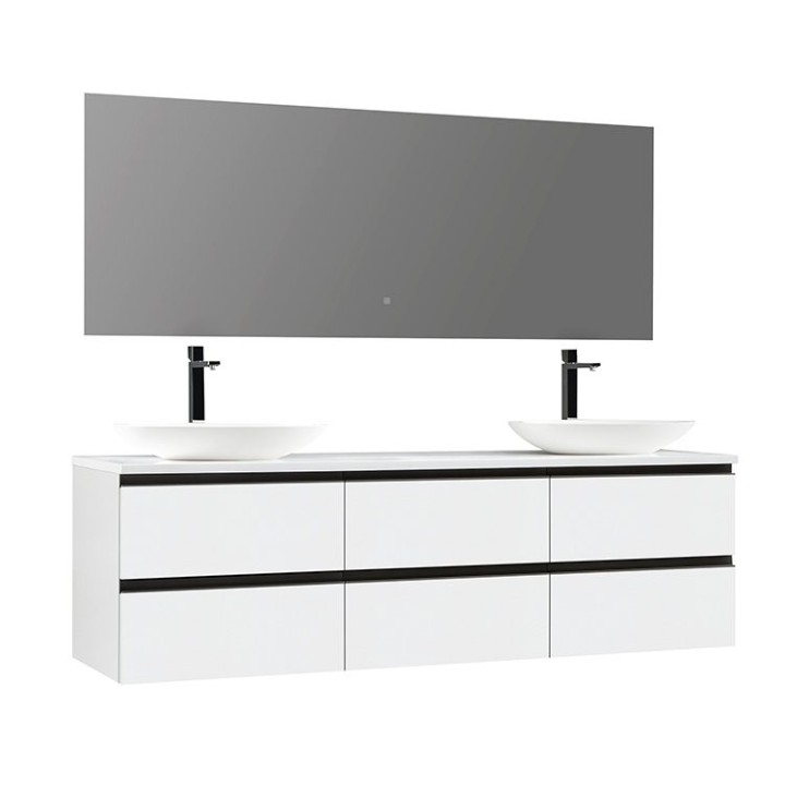 Koupelnový nábytek – set StoneArt Monte Carlo MC-1800pro-3 bílý 180×52