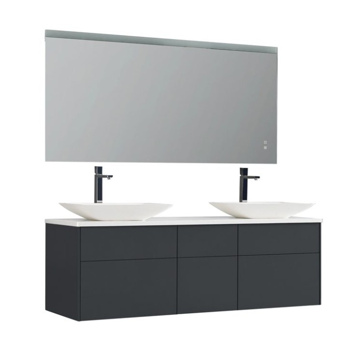 Koupelnový nábytek – set StoneArt Venice VE-1610pro-1 tmavě šedý 160×52