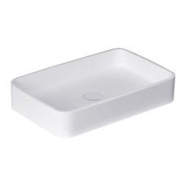 Umyvadlo StoneArt LC111 z minerálního kamene bílé 55×35 lesklé