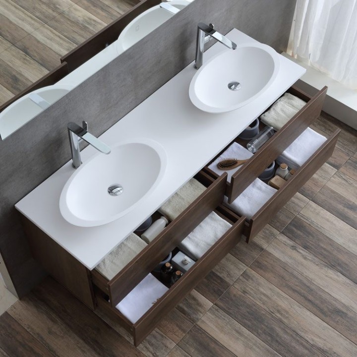 Koupelnová skříňka StoneArt Brugge BU-1601pro-3 bílá 160×50