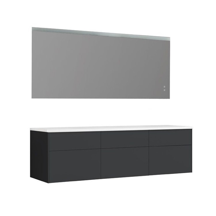 Koupelnový nábytek – set StoneArt Venice VE-1800pro tmavě šedý 180×52