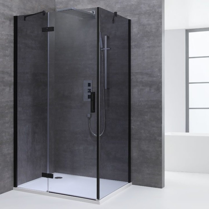 Sprchový kout EAGO AWT LBS1205-B černý 120×90 levé provedení