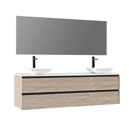 Koupelnový nábytek – set StoneArt Monte Carlo MC-1800pro-2 dubový světlý 180×52