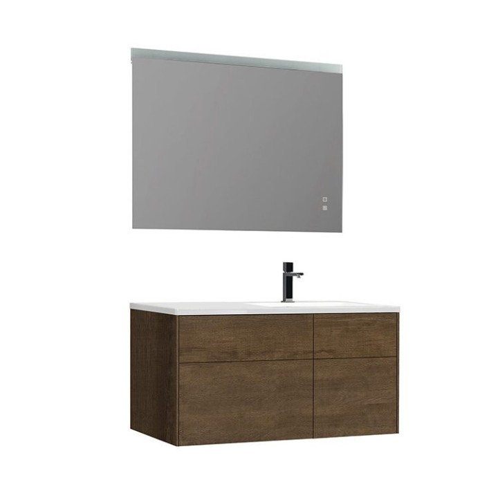 Koupelnový nábytek – set StoneArt Venice VE-1010-II dubový tmavý 100×52 pravé provedení