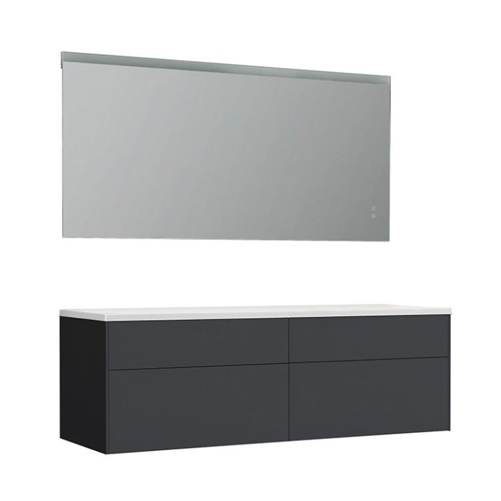 Koupelnový nábytek – set StoneArt Venice VE-1600pro tmavě šedý 160×52