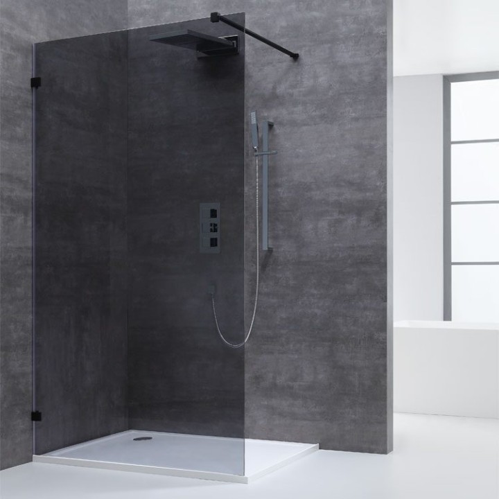 Walk-in sprchová zástěna EAGO AWT LW1400-B černá 140×210