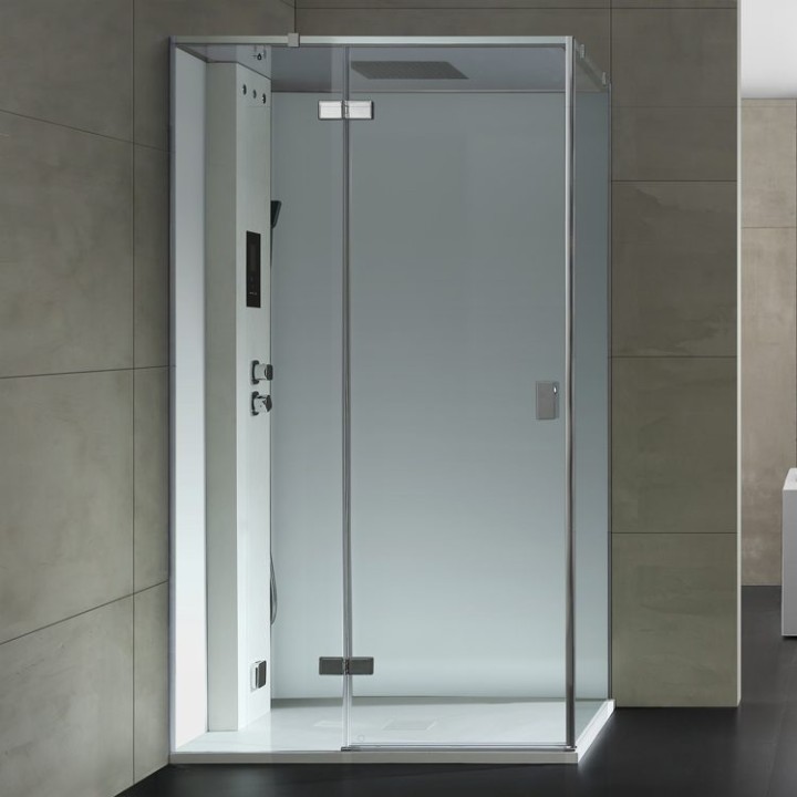 Parní sprchový box EAGO AWT LD207F15 bílý 120×90 levé provedení
