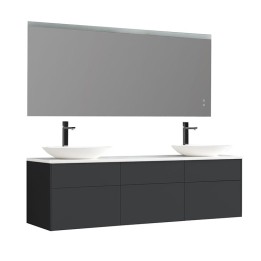 Koupelnový nábytek – set StoneArt Venice VE-1800pro-3 tmavě šedý 180×52