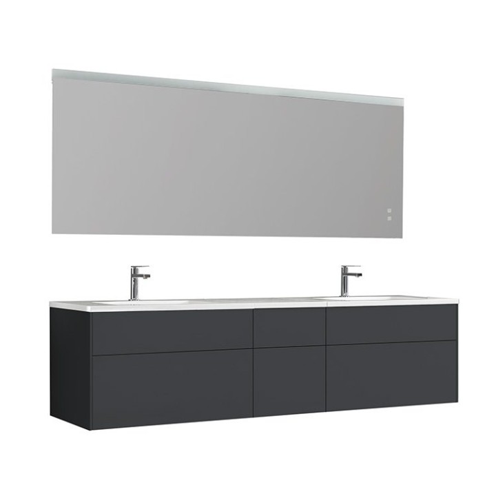 Koupelnový nábytek – set StoneArt Venice VE-2000-I tmavě šedý 200×52