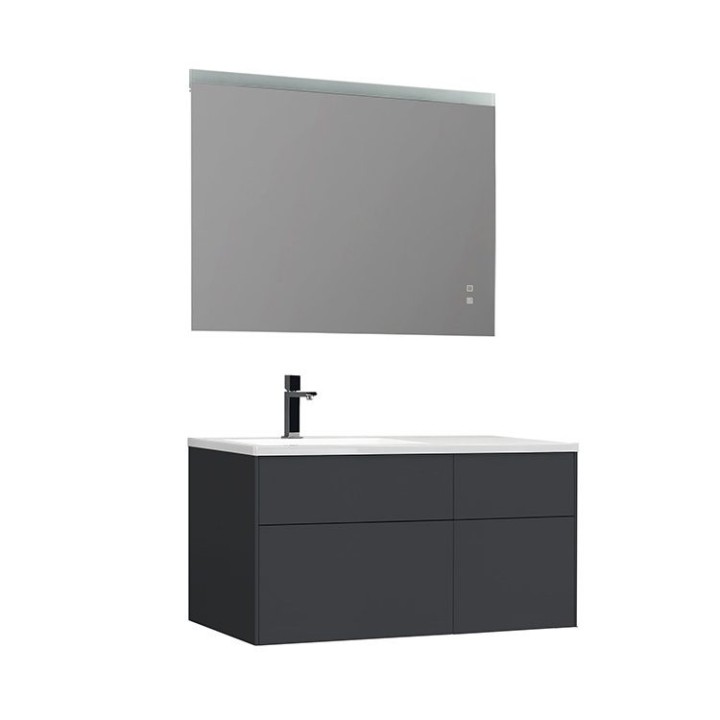 Koupelnový nábytek – set StoneArt Venice VE-1010-II tmavě šedý 100×52 levé provedení