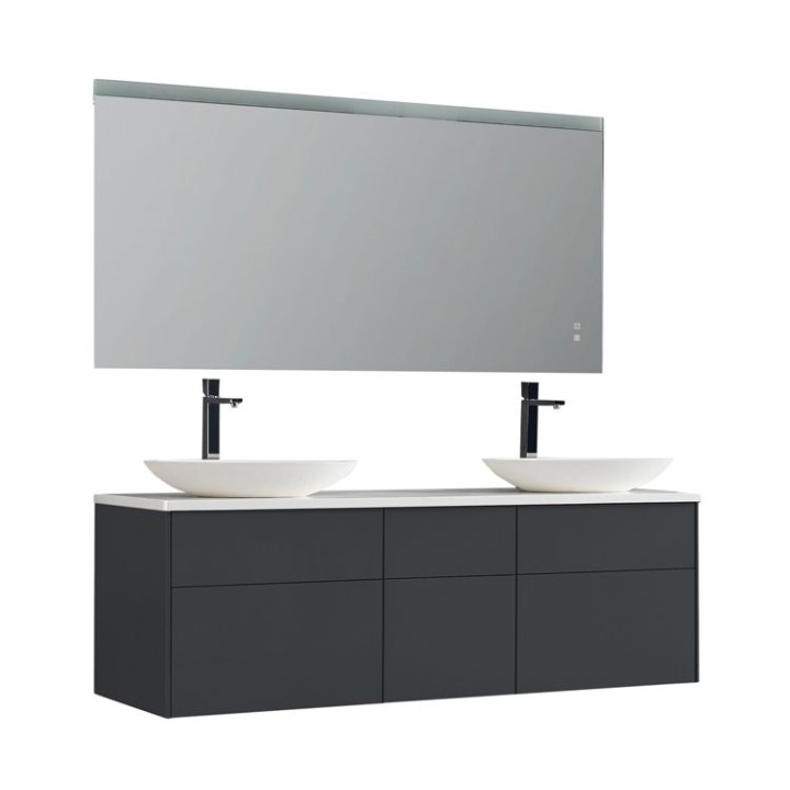 Koupelnový nábytek – set StoneArt Venice VE-1610pro-3 tmavě šedý 160×52