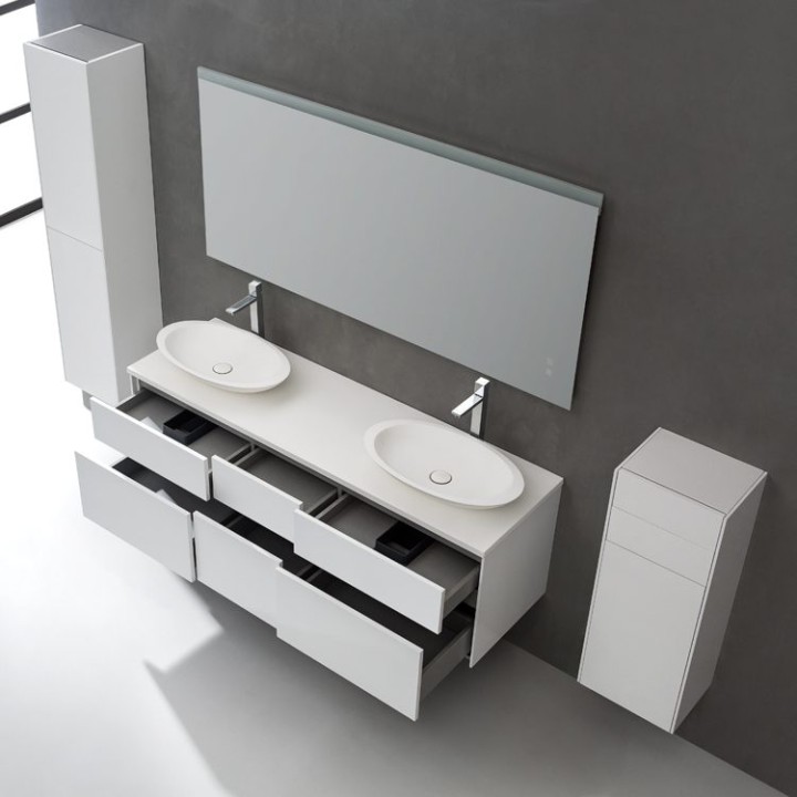 Koupelnový nábytek – set StoneArt Venice VE-1610pro-3 tmavě šedý 160×52