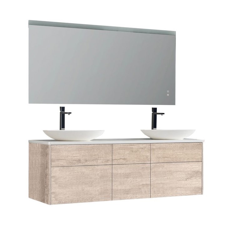 Koupelnový nábytek – set StoneArt Venice VE-1610pro-3 dubový světlý 160×52