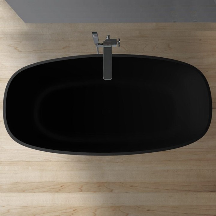 Volně stojící vana StoneArt BS-552 černá 177×88 matná