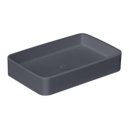 Umyvadlo StoneArt LC111 z minerálního kamene betonově šedé 55×35 matné
