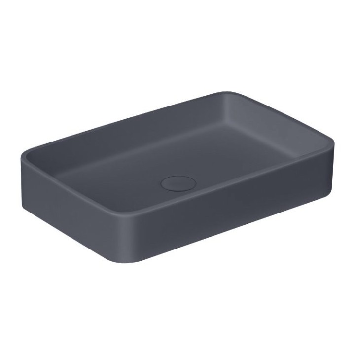 Umyvadlo StoneArt LC111 z minerálního kamene betonově šedé 55×35 matné
