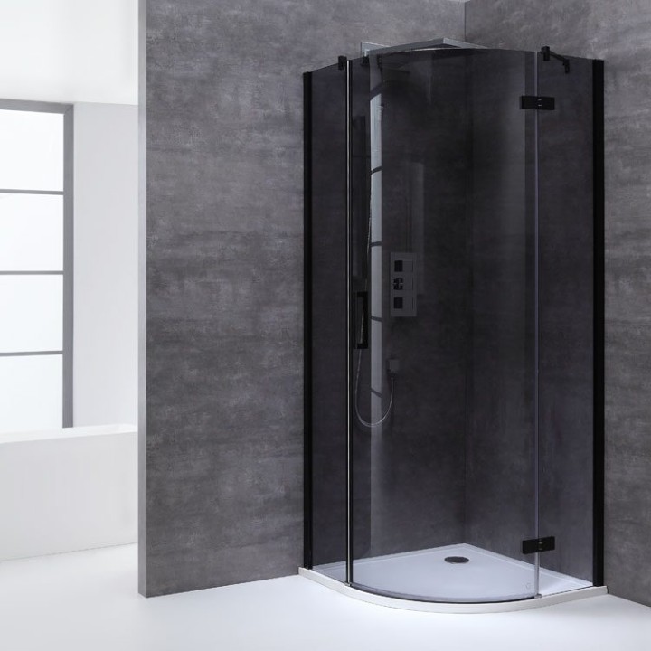 Sprchový kout EAGO AWT LBR0906-B černý 90×90 pravé provedení
