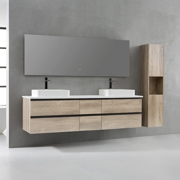 Koupelnová skříňka StoneArt Monte Carlo MC-2000pro-5 dubová světlá 200×52