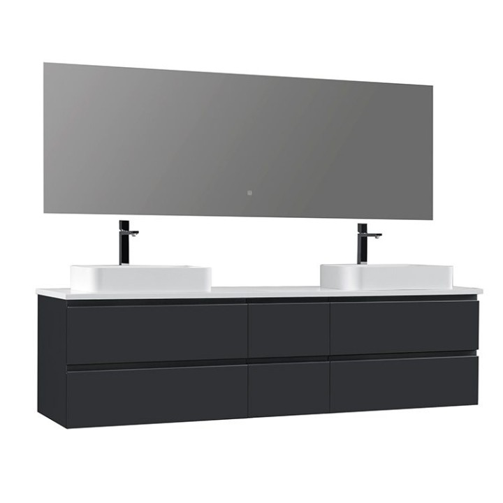 Koupelnový nábytek – set StoneArt Monte Carlo MC-2000pro-5 tmavě šedý 200×52