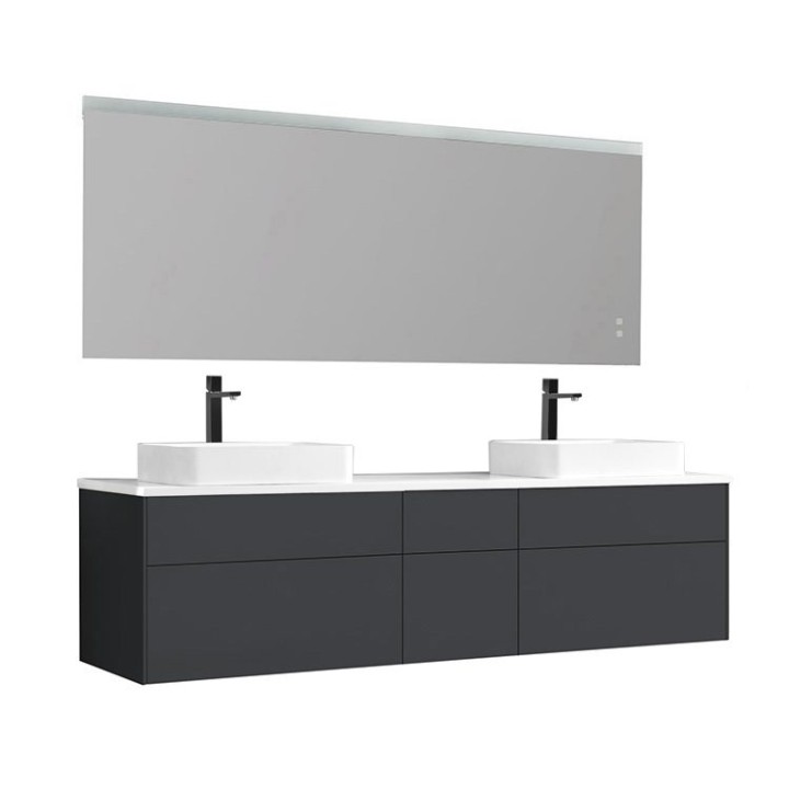 Koupelnový nábytek – set StoneArt Venice VE-2000pro-5 tmavě šedý 200×52