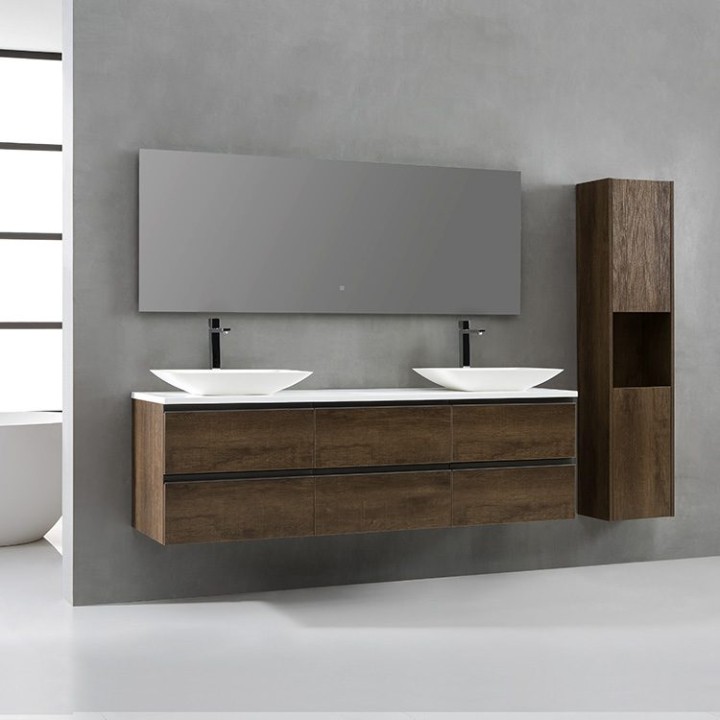 Koupelnový nábytek – set StoneArt Monte Carlo MC-1800pro-1 dubový tmavý 180×52