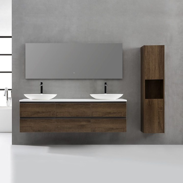 Koupelnový nábytek – set StoneArt Monte Carlo MC-1800pro-3 dubový tmavý 180×52