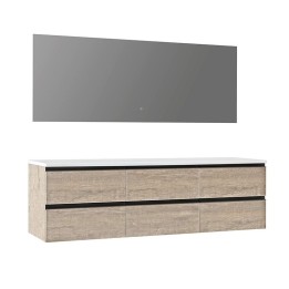 Koupelnový nábytek – set StoneArt Monte Carlo MC-1800pro dubový světlý 180×52