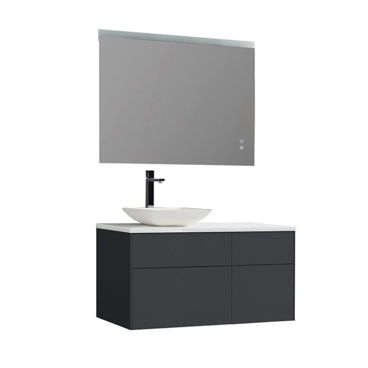 Koupelnový nábytek – set StoneArt Venice VE-1010pro-2 tmavě šedý 100×52 levé provedení